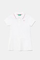 Dievčenské šaty United Colors of Benetton s elastanom biela 3F9HGV00Z.P.Seasonal