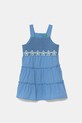 United Colors of Benetton sukienka bawełniana dziecięca bawełna niebieski 47JKGV02F.P.Seasonal