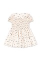 BIMBA Konges Sløjd vestito bambina CELEBRATION SHEENY SMOCK DRESS KS103568 beige