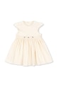 Konges Sløjd sukienka bawełniana dziecięca CELEBRATION AALIYAH DRESS GOTS KS103576 beżowy SS25