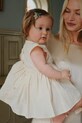 Konges Sløjd rochie din bumbac pentru bebeluși CELEBRATION AALIYAH BABY SET GOTS KS103577