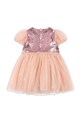 Dziewczynka Konges Sløjd sukienka ODETTE RAINBOW DRESS KS103022 różowy