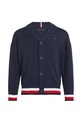 Tommy Hilfiger kardigan bawełniany dziecięcy KB0KB08891.PPYA granatowy SS25