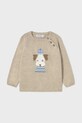 Detský bavlnený sveter Mayoral stredne hrubá béžová 1302.3E.Baby.PPYA