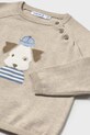 Мальчик Детский хлопковый свитер Mayoral 1302.3E.Baby.PPYA бежевый