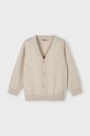 Детский хлопковый кардиган Mayoral 3372.5A.Mini.PPYA бежевый SS25