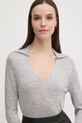 Свитер с примесью шерсти Calvin Klein K20K208029 серый SS25