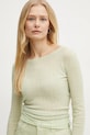 Шерстяной свитер Patrizia Pepe зелёный 8K0264.K034