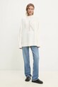 Calvin Klein Jeans sweter bawełniany J20J224799 beżowy SS25