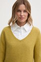 Светр з домішкою вовни Calvin Klein Jeans жовтий J20J224801