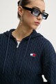 Tommy Jeans sweter bawełniany granatowy DW0DW19334