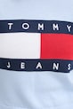 Хлопковый свитер Tommy Jeans DW0DW19335 голубой