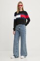 Tommy Jeans pulover de bumbac DW0DW19335 negru SS25