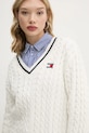 Tommy Jeans sweter bawełniany beżowy DW0DW19885