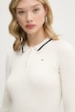 Светр з домішкою вовни Tommy Jeans бежевий DW0DW19887