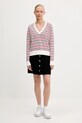 Tommy Jeans pamut pulóver DW0DW19888 fehér SS25