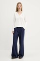 Tommy Jeans pulover de bumbac DW0DW19888 alb SS25