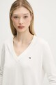 Tommy Jeans pulover de bumbac alb DW0DW19888