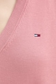 Tommy Jeans sweter bawełniany DW0DW19888 różowy
