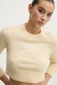 Tommy Jeans sweter z domieszką wełny żółty DW0DW19895