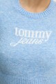 Tommy Jeans gyapjúkeverék pulóver DW0DW19895 kék