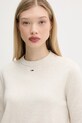 Tommy Jeans pulover de bumbac bej DW0DW20159