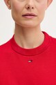 Tommy Jeans pamut pulóver DW0DW20159 piros