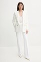 Elisabetta Franchi pulover din amestec de mătase MK56B51E2 bej SS25