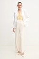 Elisabetta Franchi pulover din amestec de mătase MK62B51E2 galben SS25