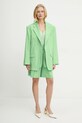 Elisabetta Franchi pulover din amestec de mătase MK62B51E2 turcoaz SS25