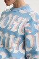 Хлопковый свитер Hugo Blue 50533283 голубой
