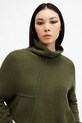 AllSaints pulover de lana LOCK ROLL W132KB verde SS25