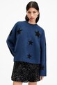 Вовняний светр AllSaints STARLET вовна темно-синій W136KB