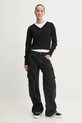 Guess Jeans pulover din amestec de mătase W4BR84.Z3HO2 negru SS25