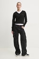 Светр з домішкою шовку Guess Jeans W4BR84.Z3HO2 чорний SS25