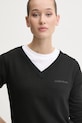 Светр з домішкою шовку Guess Jeans чорний W4BR84.Z3HO2