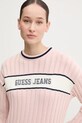 Guess Jeans pulover de bumbac roz W5RR46.Z3HM1