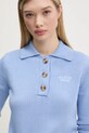 Хлопковый свитер Guess Jeans голубой W5RR47.Z3HM1