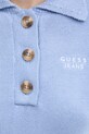 Хлопковый свитер Guess Jeans W5RR47.Z3HM1 голубой