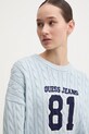 Guess Jeans pulover de bumbac albastru W5RR48.Z3HM1