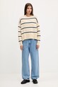 Guess Jeans sweter bawełniany W4BR09.Z3HM1 beżowy SS25