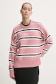 Guess Jeans sweter bawełniany różowy W4BR09.Z3HM1