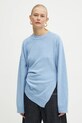 Victoria Beckham pulover de lână 1125KJU006045A albastru SS25
