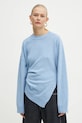 Шерстяной свитер Victoria Beckham 1125KJU006045A голубой SS25