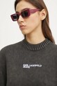 Karl Lagerfeld Jeans sweter bawełniany szary A1W18045