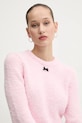 Бавовняний светр Rotate рожевий 1139481011