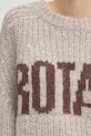 Rotate sweter wełniany 114443164 beżowy