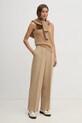 Tommy Hilfiger kamizelka wełniana WW0WW43956 brązowy SS25