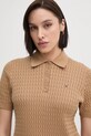 Хлопковый свитер Tommy Hilfiger коричневый WW0WW43957