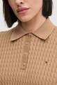 Хлопковый свитер Tommy Hilfiger WW0WW43957 коричневый